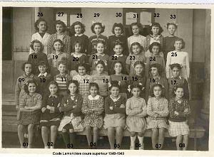 ECOLE LAMORICIERE FILLES 1948 COURS SUPERIEUR